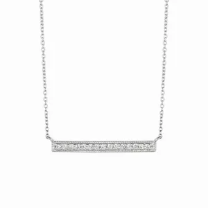 DIAMOND BAR NECKLACE 14K GOLD (0.15 CTW) 1
