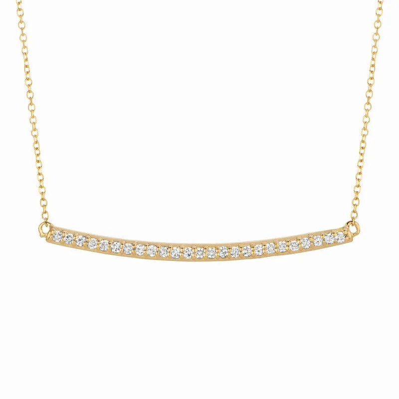 DIAMOND BAR NECKLACE 14K GOLD (0.25 CTW) 1