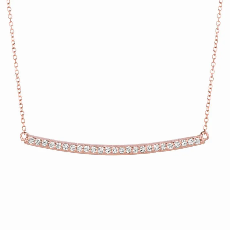 DIAMOND BAR NECKLACE 14K GOLD (0.25 CTW) 1