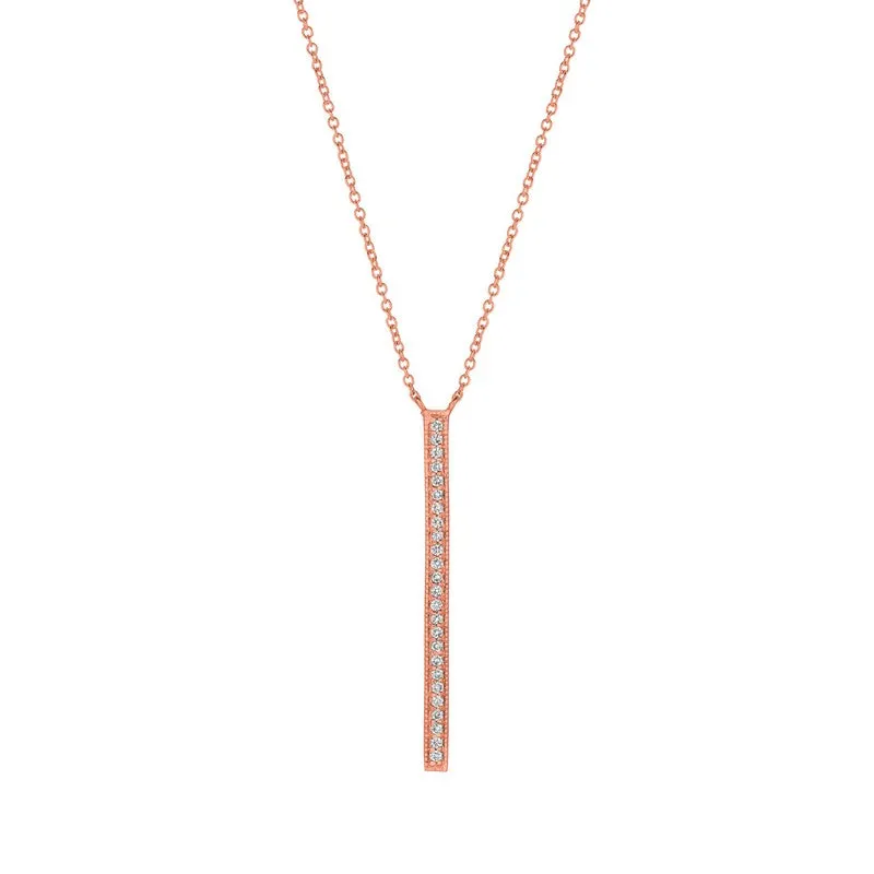 DIAMOND BAR NECKLACE 14K GOLD (0.25 CTW) 4