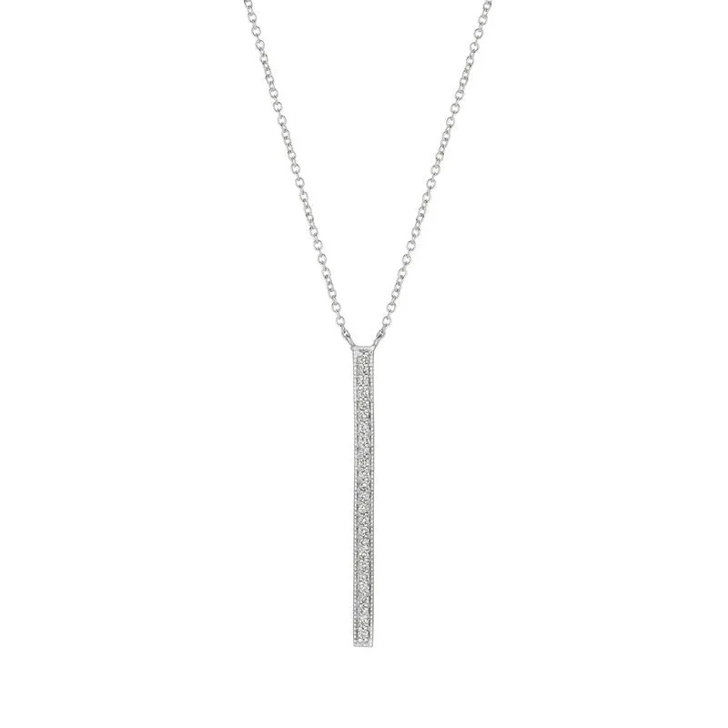 DIAMOND BAR NECKLACE 14K GOLD (0.25 CTW) 4