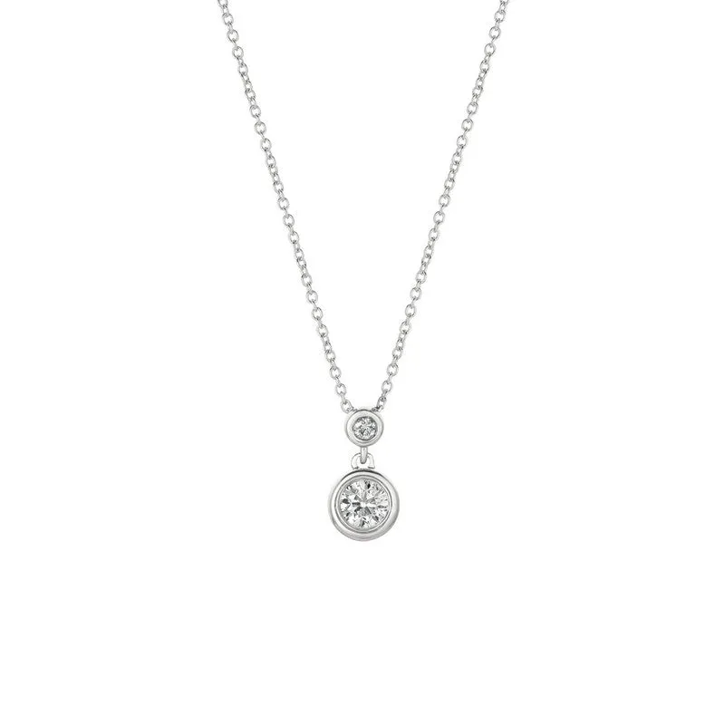 DIAMOND BEZEL DROP NECKLACE 14K GOLD (0.25 CTW)
