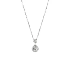 DIAMOND BEZEL DROP NECKLACE 14K GOLD (0.25 CTW)
