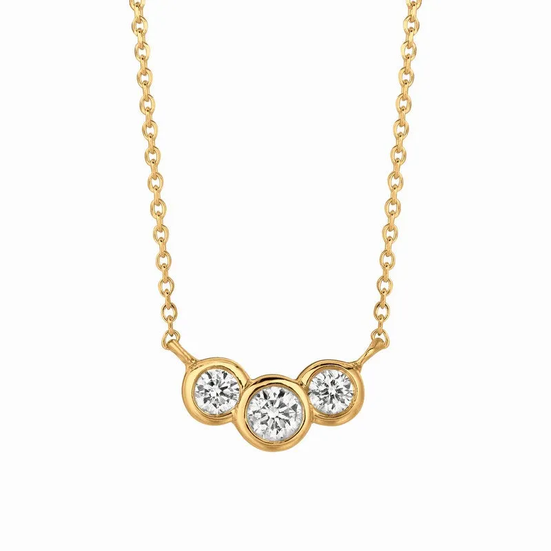 DIAMOND BEZEL NECKLACE 14K GOLD (0.25 CTW) 1