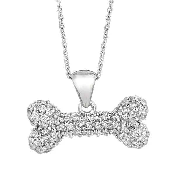 DIAMOND BONE NECKLACE 14K GOLD (0.8 CTW)