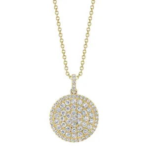 Diamond Circle Pendant Necklace
