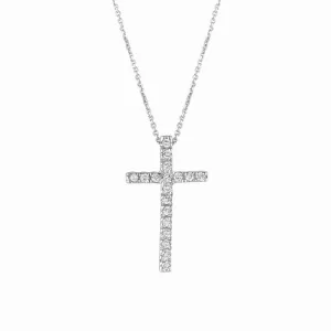 DIAMOND CROSS NECKLACE 14K GOLD (0.15 CTW)