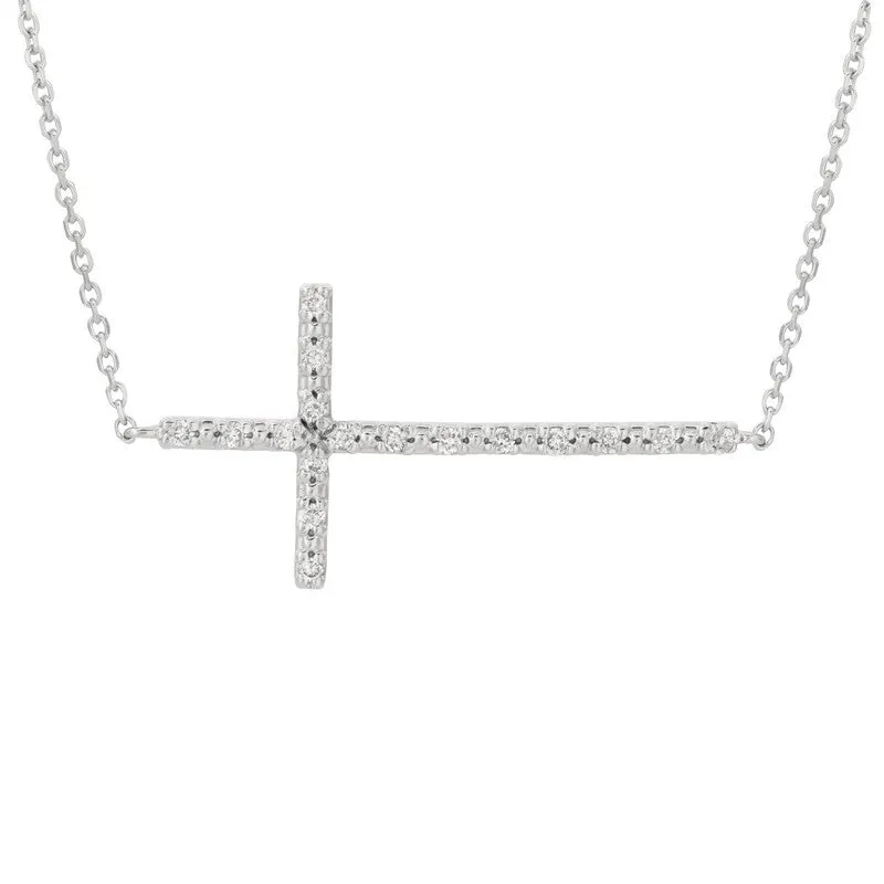 DIAMOND CROSS NECKLACE 14K GOLD (0.2 CTW) N5210WD