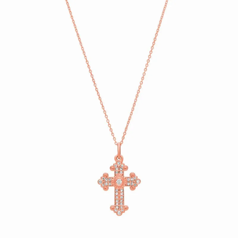 DIAMOND CROSS NECKLACE 14K GOLD (0.25 CTW) 4