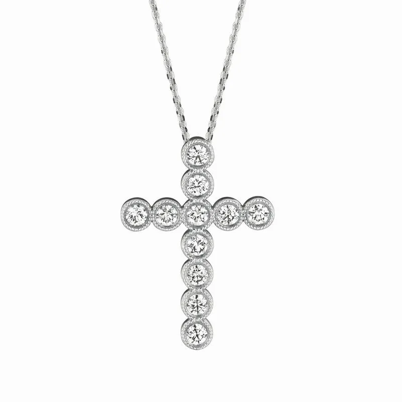 DIAMOND CROSS NECKLACE 14K GOLD (0.34 CTW) 1