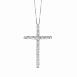 DIAMOND CROSS NECKLACE 14K GOLD (1.54 CTW)
