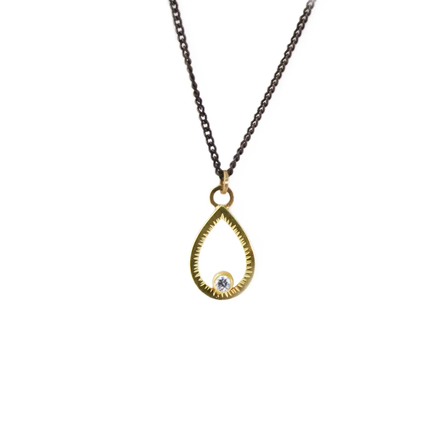 Diamond Gold Drop Pendant
