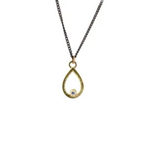 Diamond Gold Drop Pendant