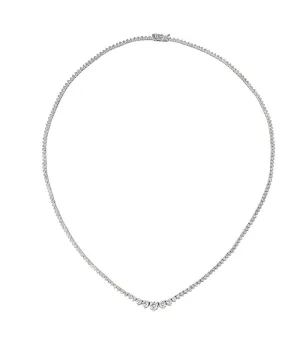 DIAMOND GRADUATED 3 PORNG NECKLACE 14K GOLD (5.25 CTW)