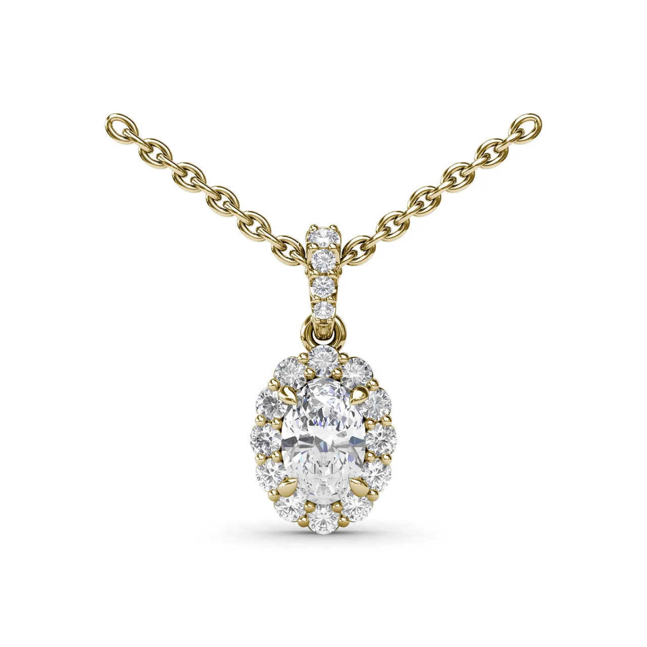 Diamond Halo Necklace