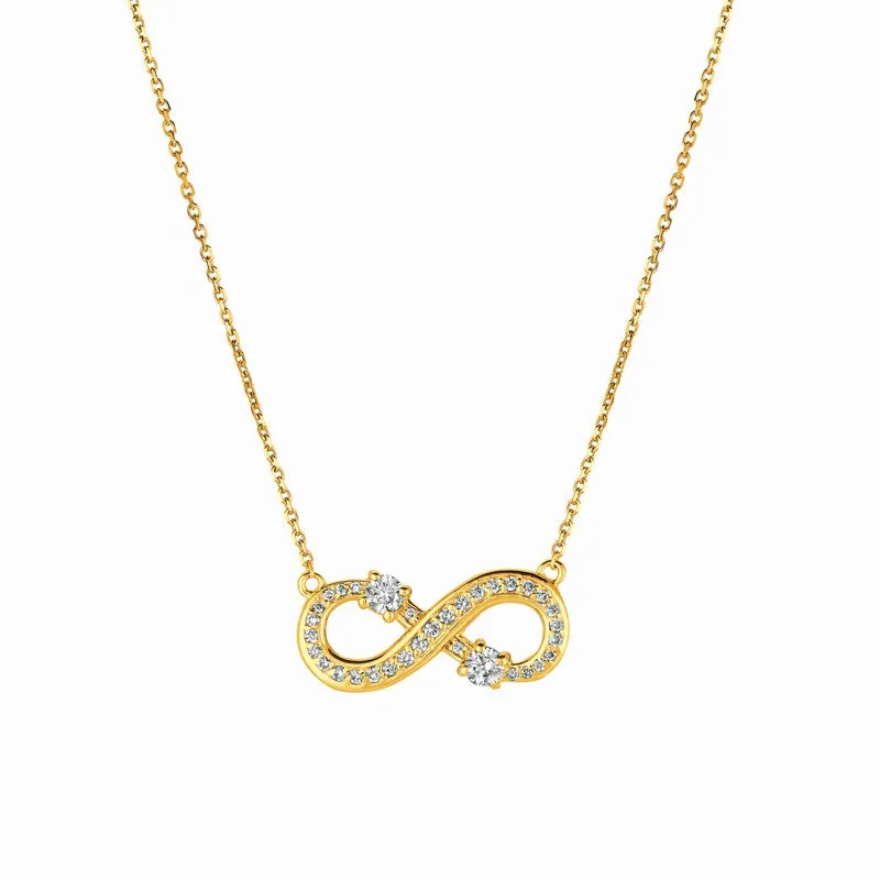 DIAMOND INFINITY NECKLACE 14K GOLD (0.5 CTW)