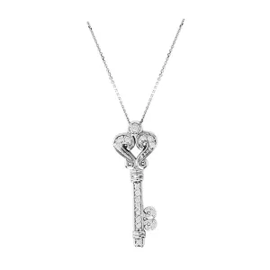 DIAMOND KEY NECKLACE 14K GOLD (0.25 CTW)