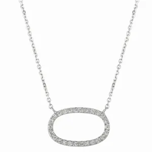 DIAMOND OVAL NECKLACE 14K GOLD (0.25 CTW)