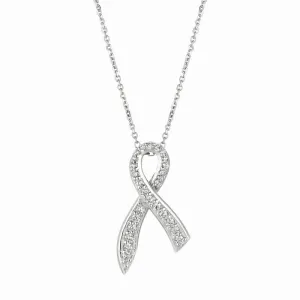 DIAMOND RIBBON NECKLACE 14K GOLD (0.26 CTW)