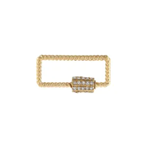 Diamond Rope Toggle Charm 14K