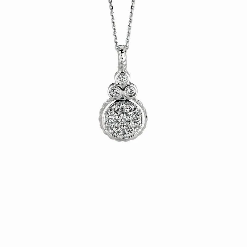 DIAMOND ROUND NECKLACE 14K GOLD (0.14 CTW)
