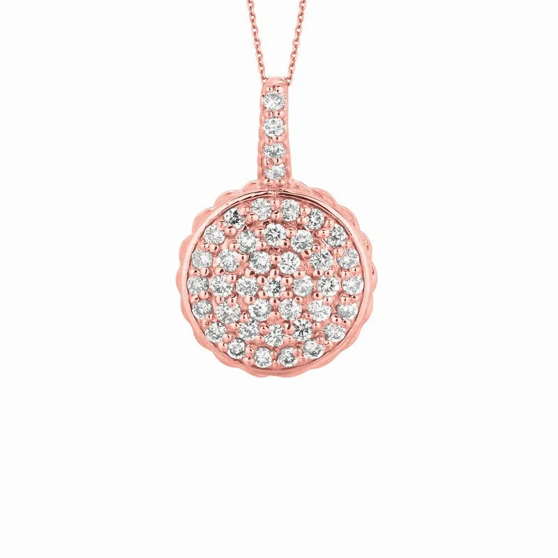 DIAMOND ROUND NECKLACE 14K GOLD (0.75 CTW)
