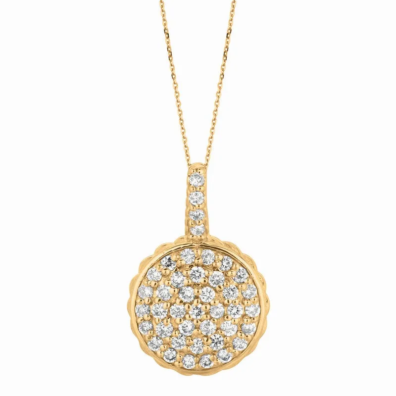 DIAMOND ROUND NECKLACE 14K GOLD (0.75 CTW)