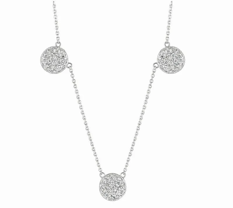 DIAMOND ROUND NECKLACE 14K GOLD (1.01 CTW)