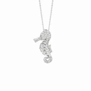 DIAMOND SEA HORSE NECKLACE 14K GOLD (0.64 CTW)