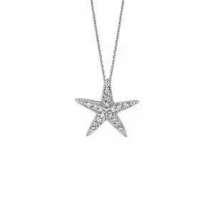 DIAMOND STARFISH NECKLACE 14K GOLD (0.16 CTW)