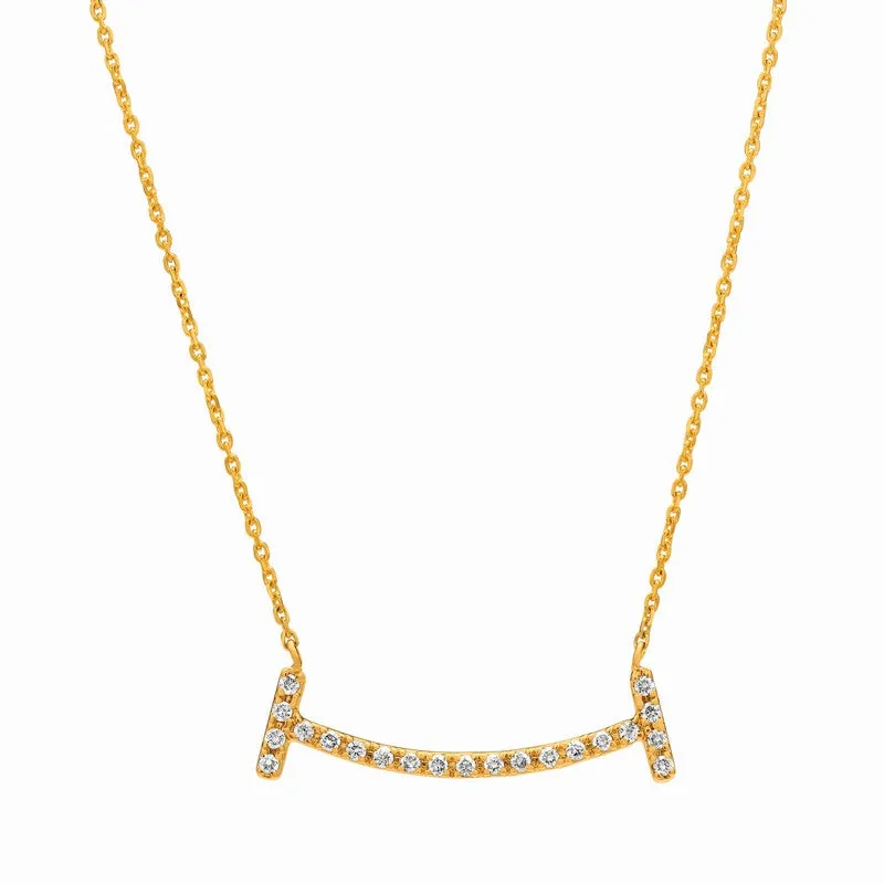 DIAMOND T NECKLACE 14K GOLD (0.25 CTW)