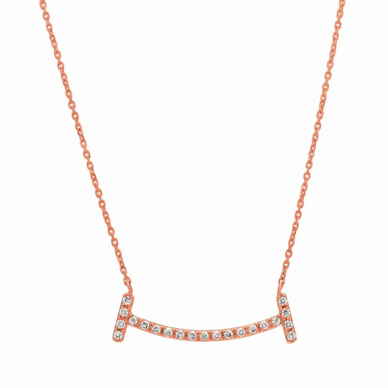 DIAMOND T NECKLACE 14K GOLD (0.25 CTW)