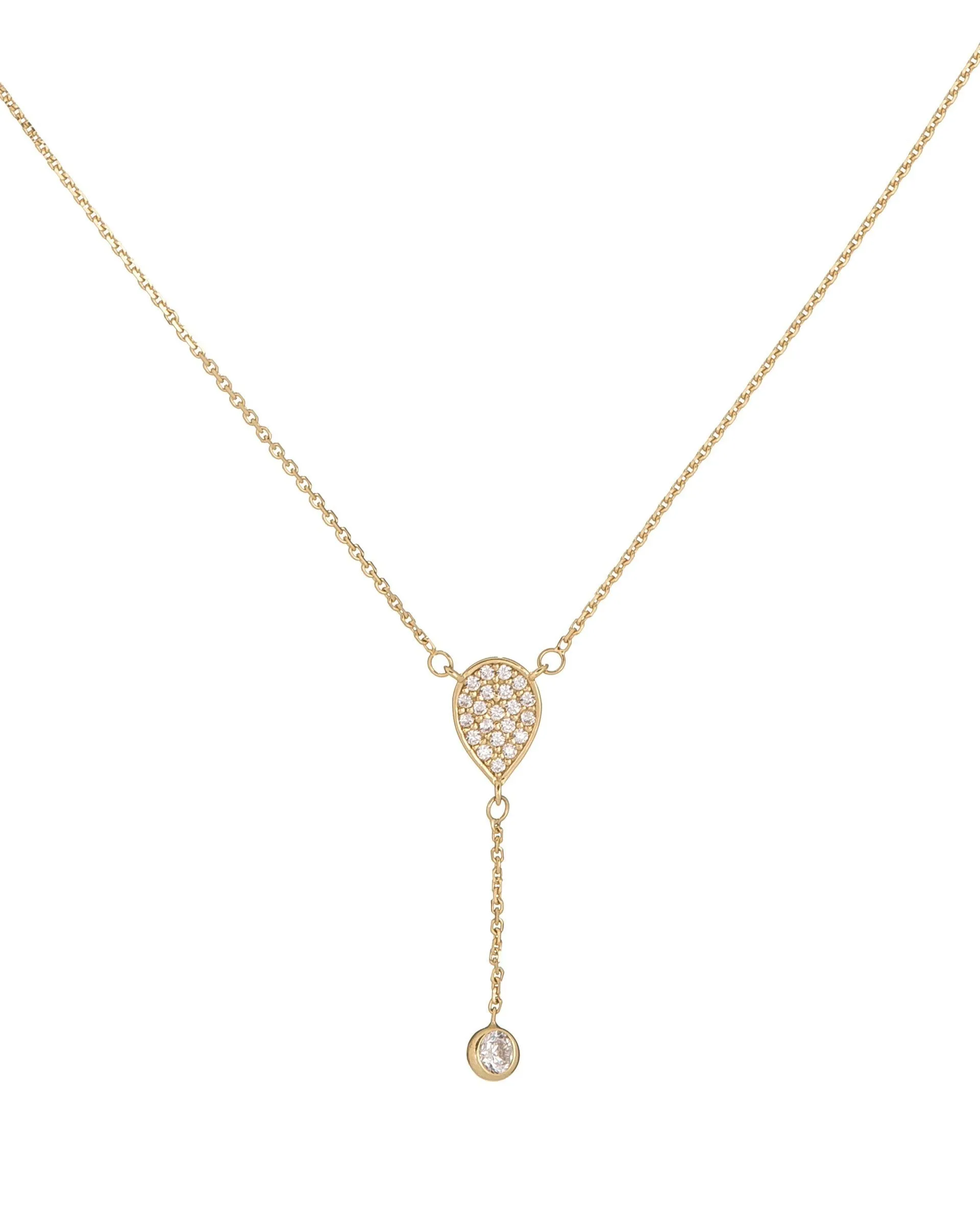 Diamond Teardrop Lariat 14K