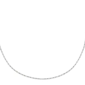 Diamond Tennis Adjustable Necklace 14K