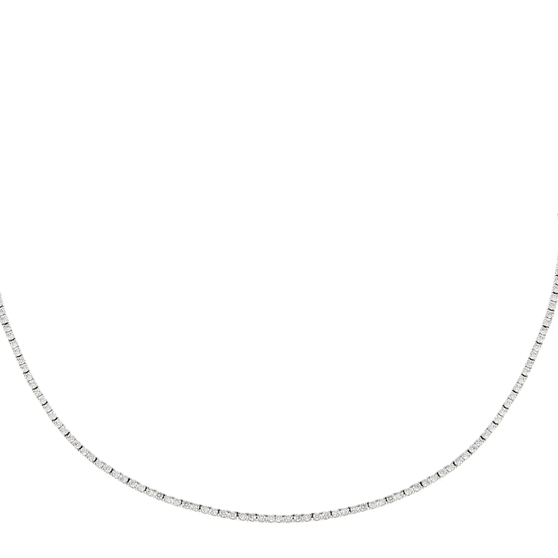 Diamond Tennis Adjustable Necklace 14K