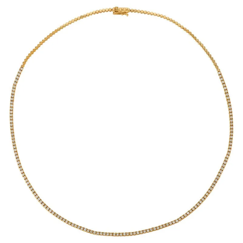 DIAMOND TENNIS NECKLACE 14K GOLD (2 CTW)