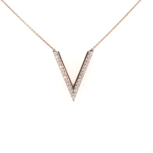 Diamond 'V' Necklace