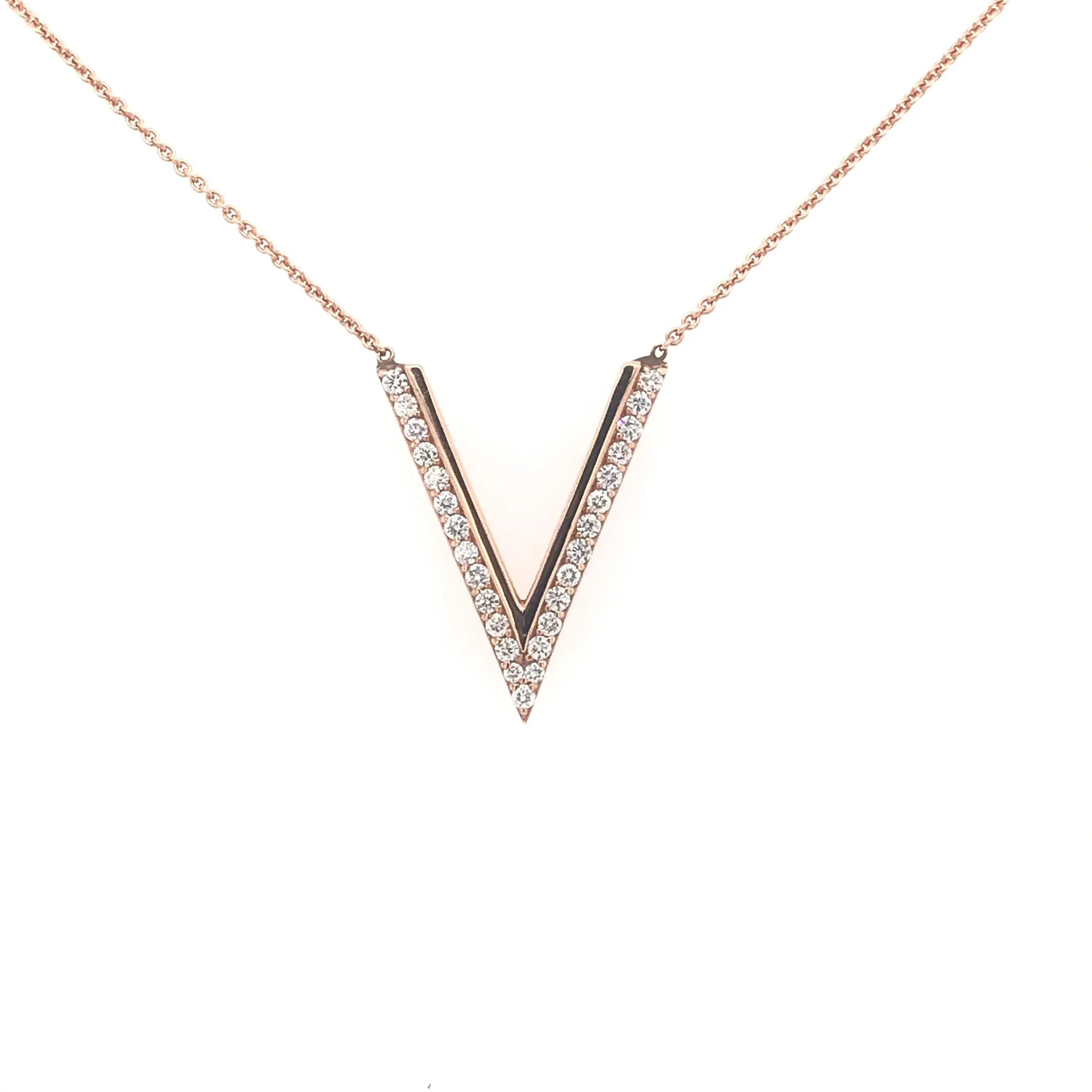 Diamond 'V' Necklace