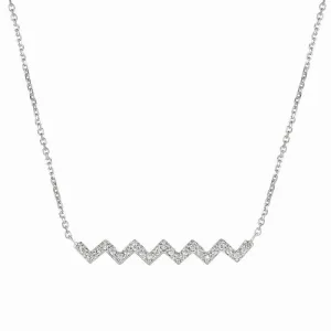 DIAMOND ZIG ZAG NECKLACE 14K GOLD (0.16 CTW)