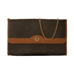 Dior Brown Logo Chain Shoulder Bag