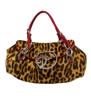 Dior Cheetah Print Logo Shoulder Bag