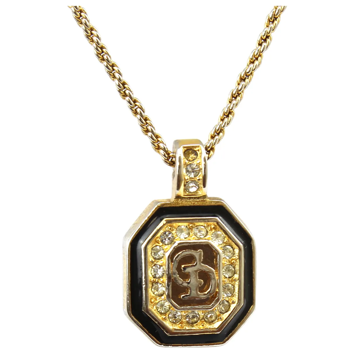 Dior gold metal necklaces