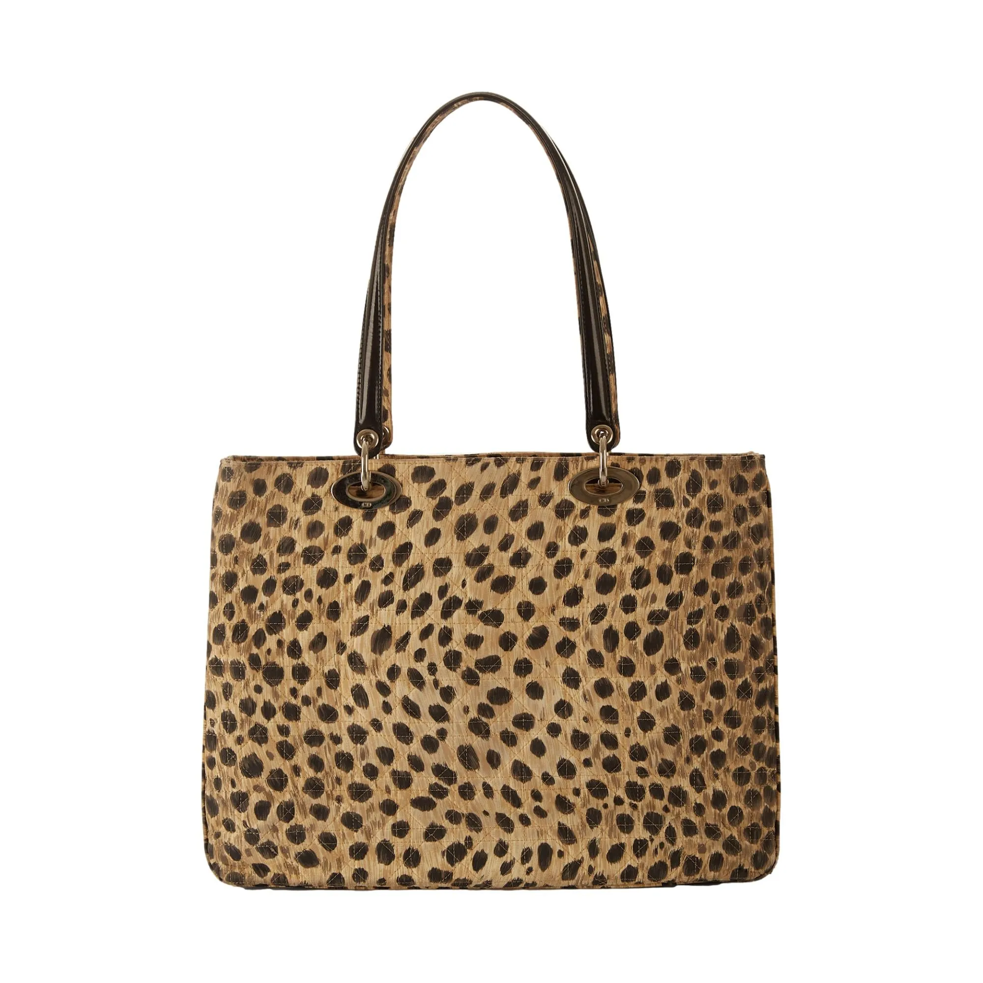 Dior Leopard Print Cannage Shoulder Bag