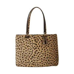 Dior Leopard Print Cannage Shoulder Bag