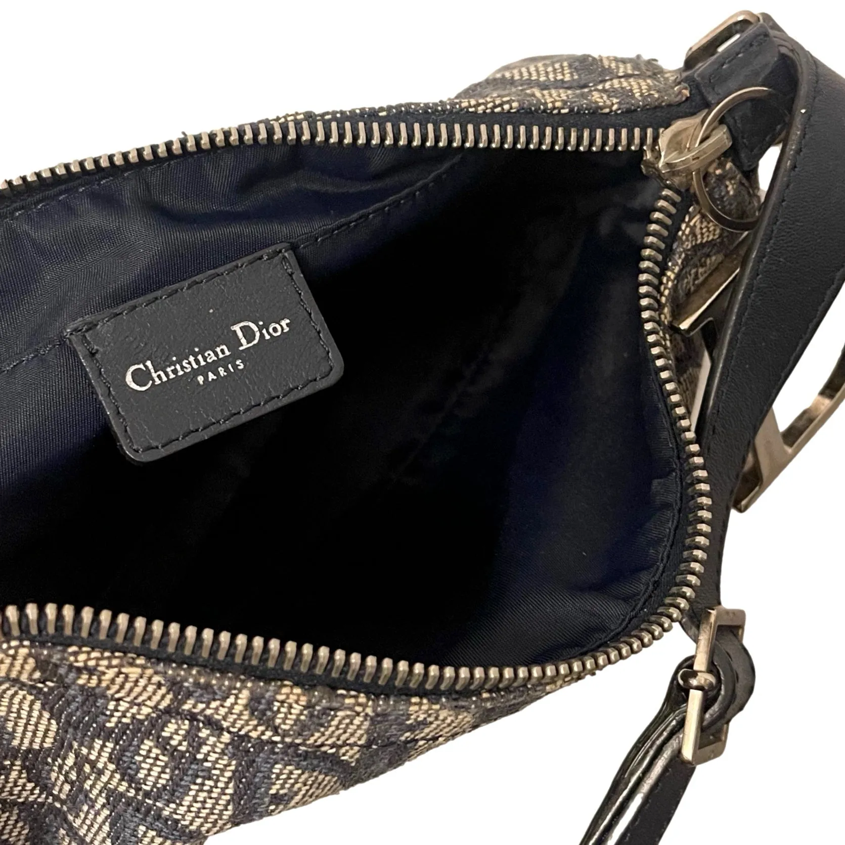 Dior Navy Logo Hardware Shoulder Bag