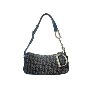 Dior Navy Logo Hardware Shoulder Bag