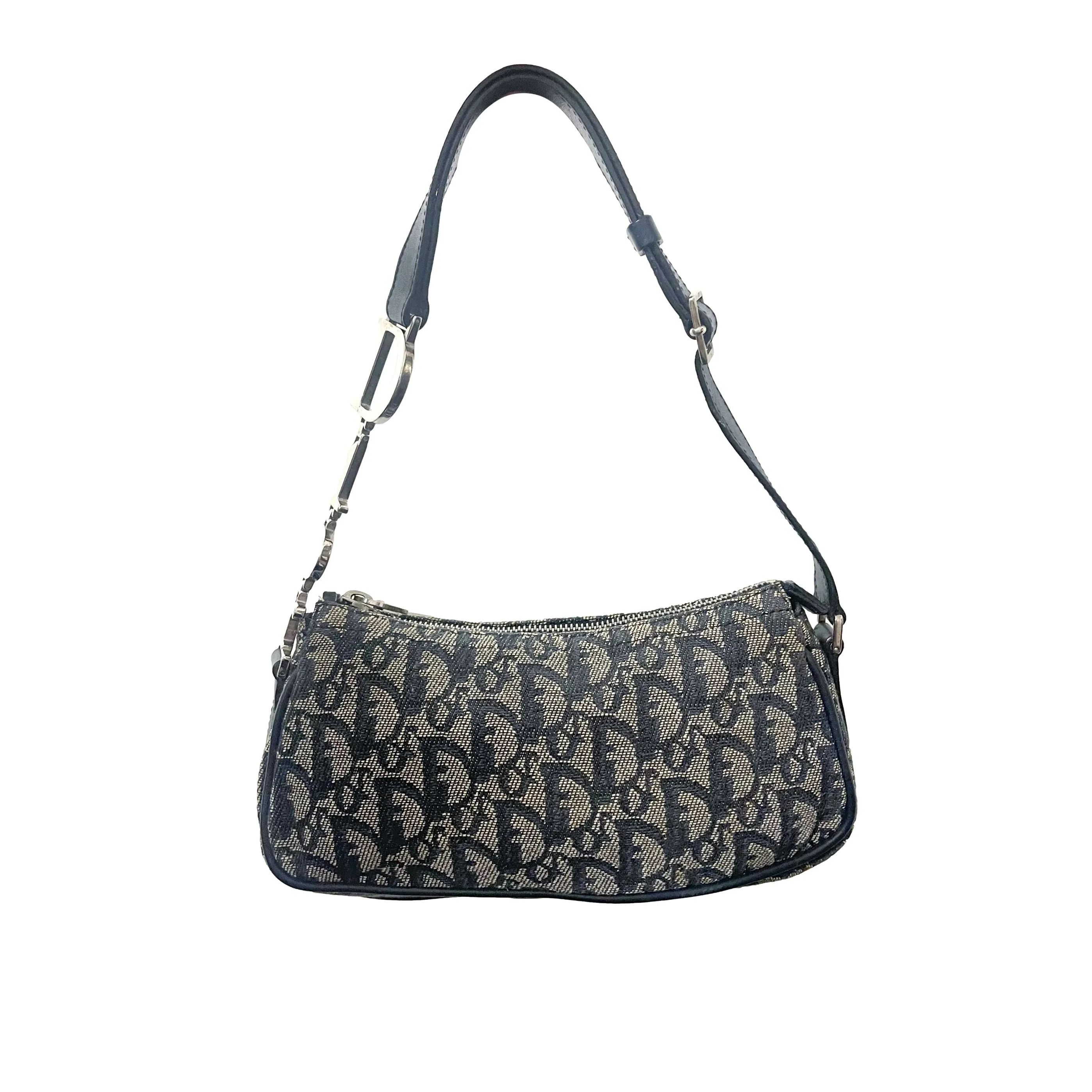 Dior Navy Logo Hardware Shoulder Bag