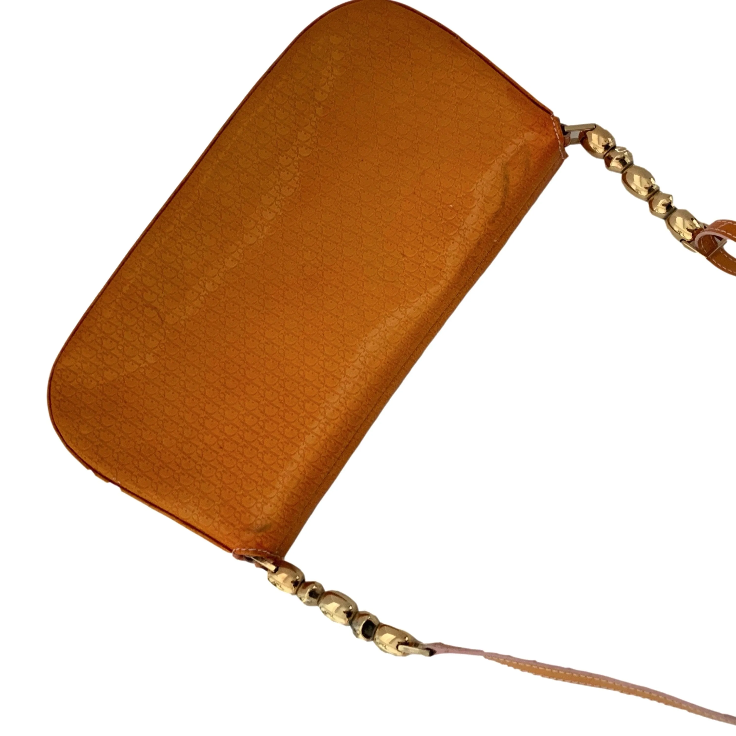 Dior Orange Monogram Shoulder Bag