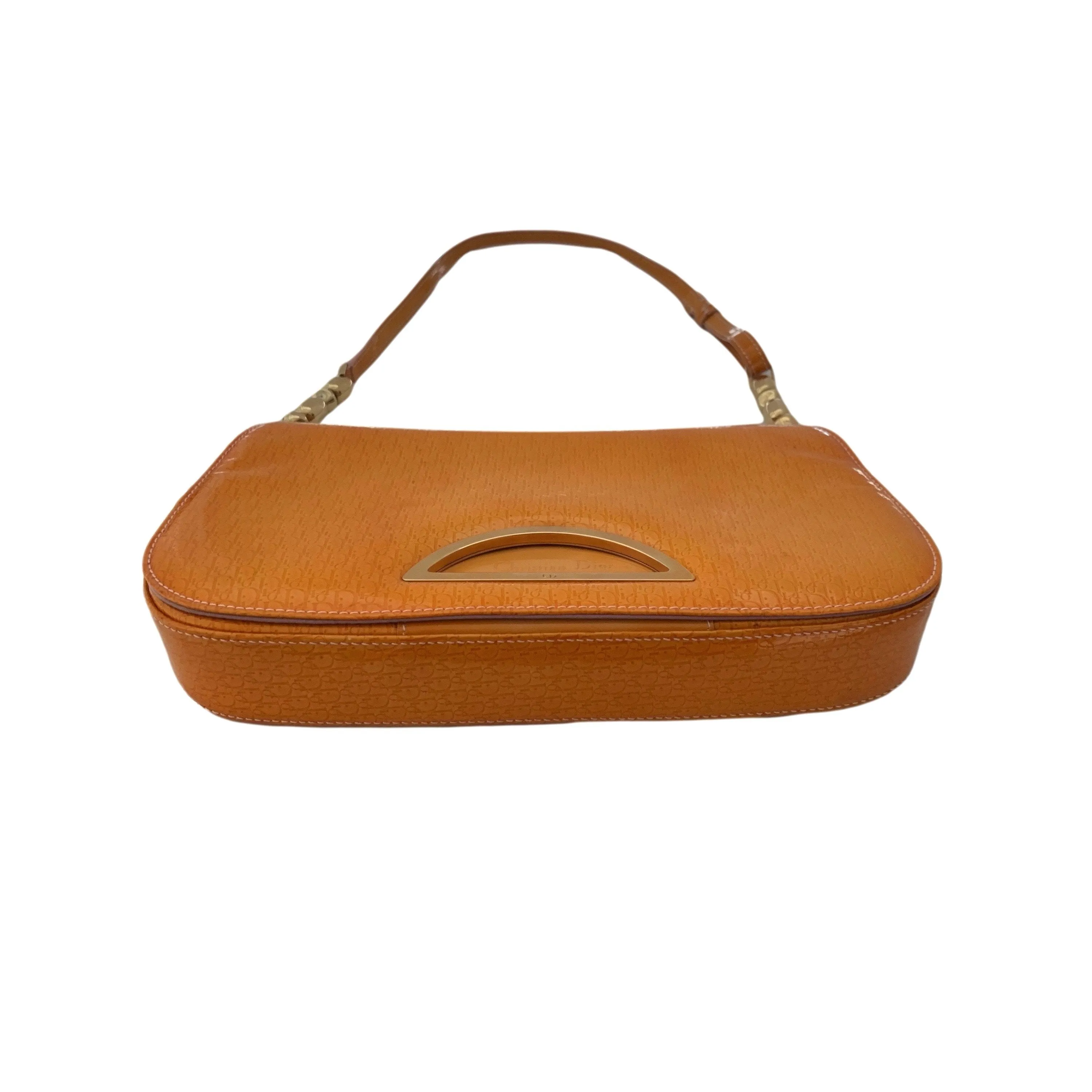 Dior Orange Monogram Shoulder Bag