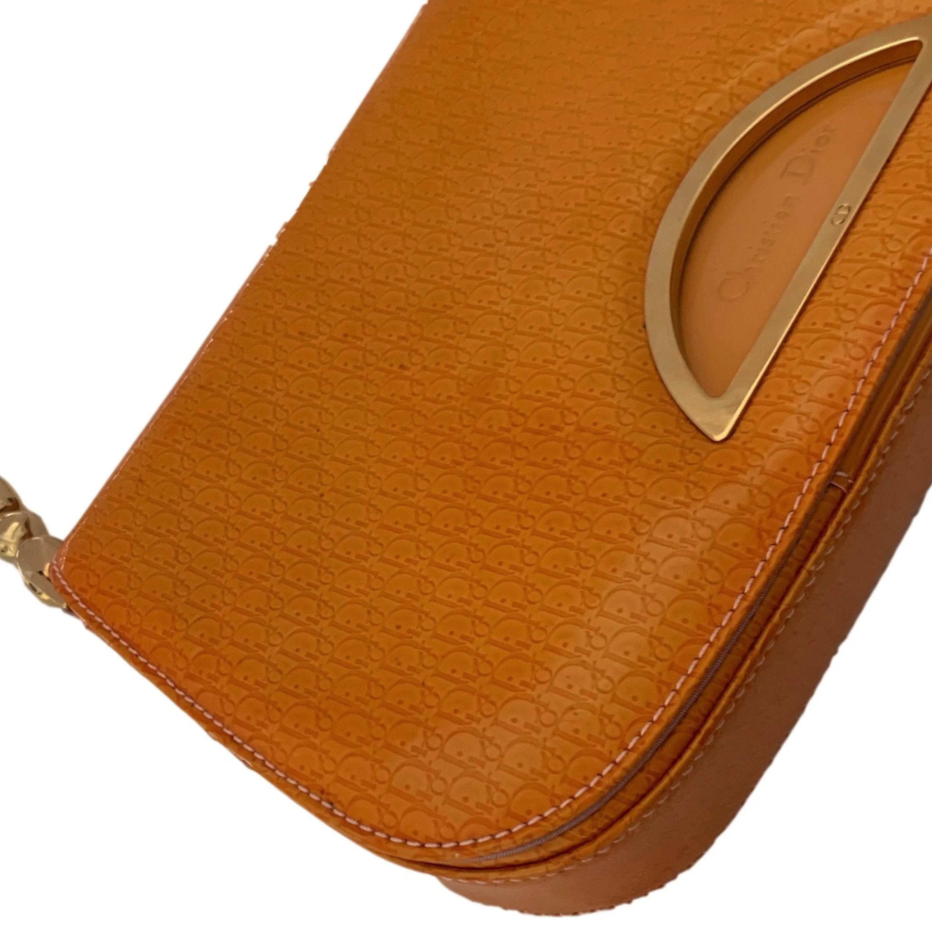 Dior Orange Monogram Shoulder Bag